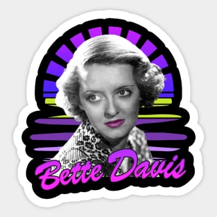 Bette davis / Sunset retro 80s Sticker